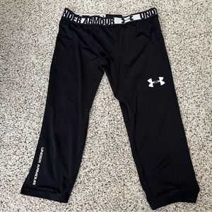 Men's HeatGear® Armour Compression Leggings - Black - Youth Large